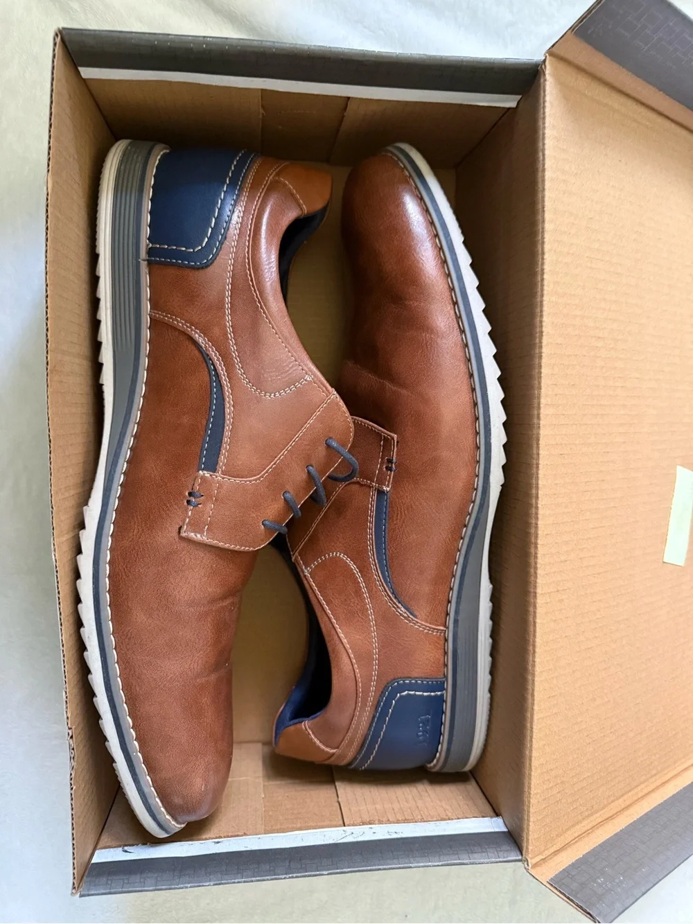 Men's Brown Leather Lace-Up Dress Shoes